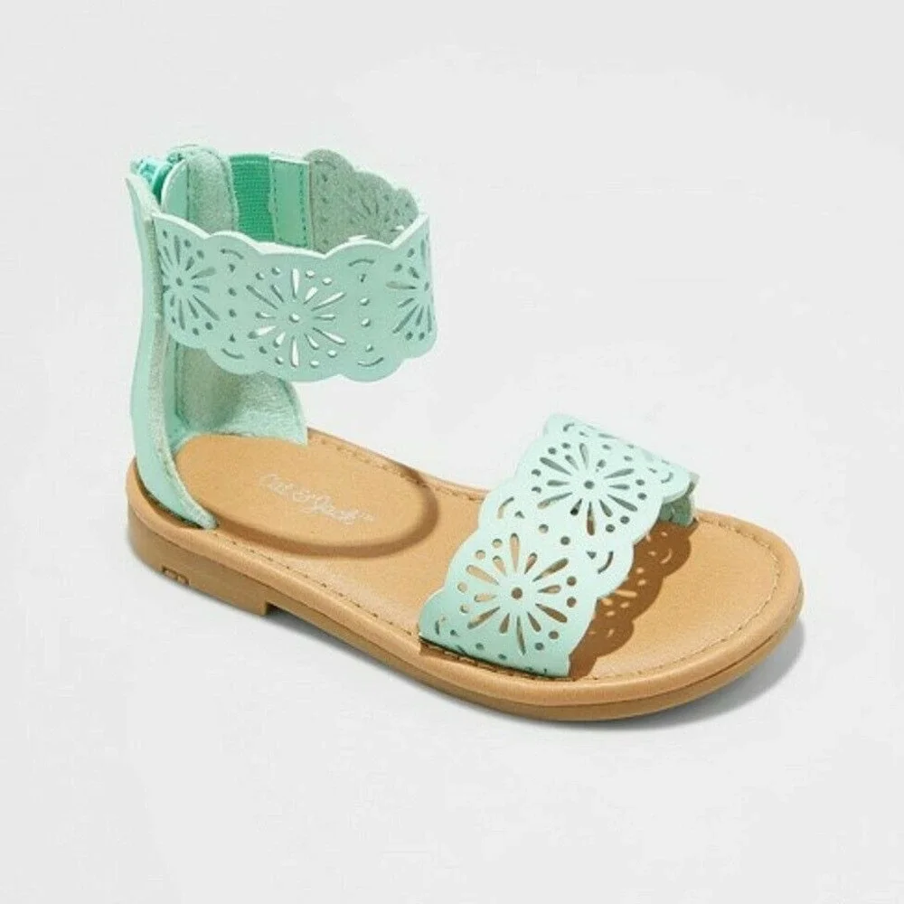 Cat & Jack‎ By Target Dara Sandals Toddler Girls Size 5 Gladiator Mint Green NEW